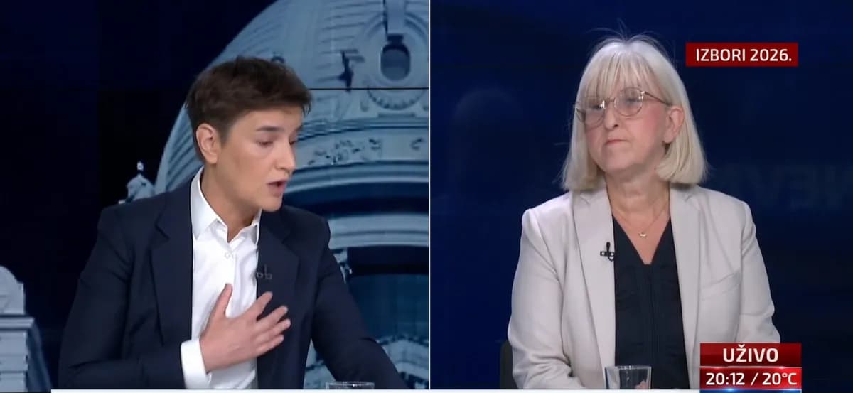 Ana Brnabić odbila da odgovori da li je pao rejting SNS i da je zbog toga prihvatila debatu na N1: Nikolić poručila - "kulturna Srbija tek dolazi"